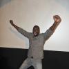 Omar Sy heureux à la première du film De l'autre côté du périph à Berlin le 17 mars 2013.