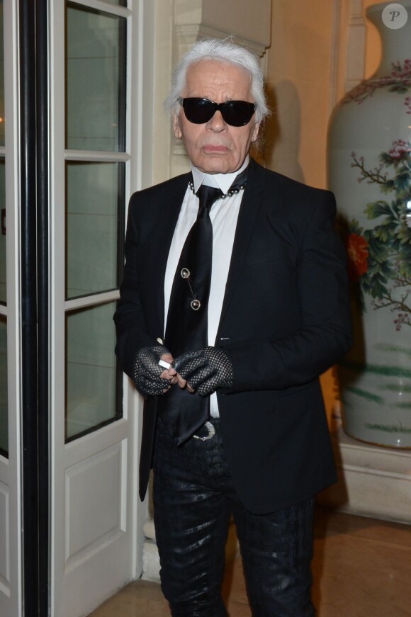 Karl Lagerfeld en mars 2013 à Paris
