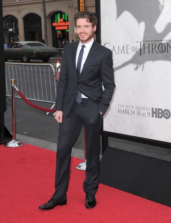 Richard Madden à l'avant-première de la saison 3 de "Game of Thrones", organisée par la chaîne HBO au Grauman's Chinese Theater de Los Angeles le 18 mars 2013.