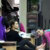 Kim Kardashian de passage au salon Beverly Hills Nail Design à Beverly Hills. Le 18 mars 2013.
