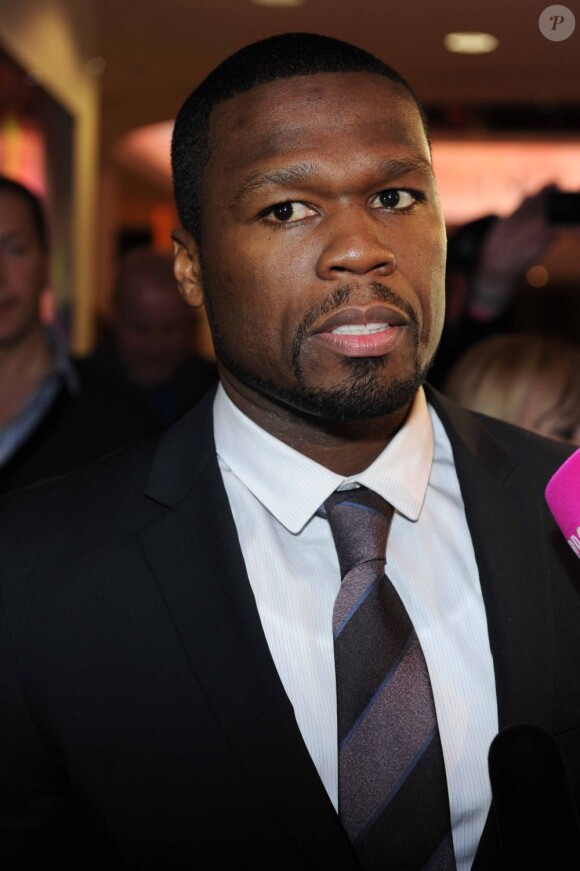 50 Cent lors de la projection de son film All Things Fall Apart à Berlin, le 24 mars 2013.