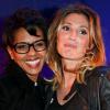 Audrey Pulvar et Caroline Ithurbide lors du showcase de la comédie musicale Les amants d'un jour avec les succès d'Édith Piaf à Bobino à Paris, le 25 mars 2013