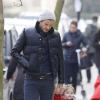 David Beckham se promène avec sa fille Harper Seven à Londres le 27 mars 2013.