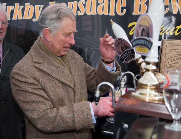 Le prince Charles en visite en Cumbrie le 28 mars 2013.