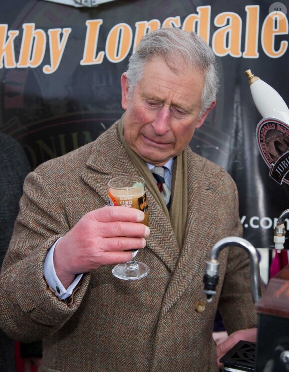 Le prince Charles en visite en Cumbrie le 28 mars 2013.