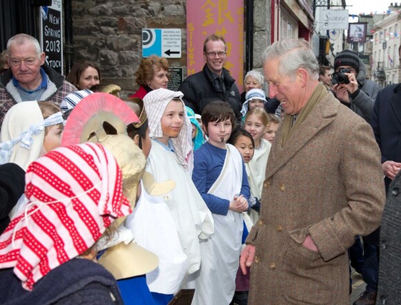 Le prince Charles en visite en Cumbrie le 28 mars 2013.