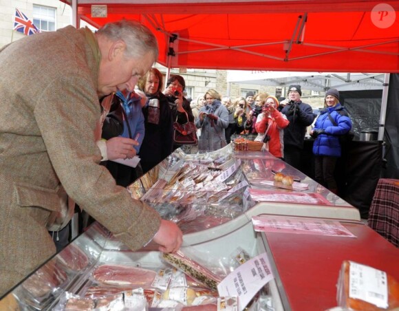 Le prince Charles en visite en Cumbrie le 28 mars 2013.