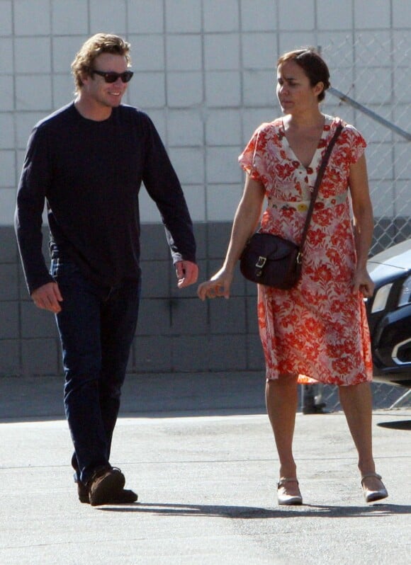 Simon Baker et sa femme Rebecca Rigg en octobre 2011 à Santa Monica