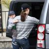Jennifer Garner en sortie avec ses enfants Violet, Seraphina et Samuel Affleck dans les rues de Los Angeles, le 30 mars 2013.