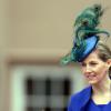 La comtesse Sophie de Wessex, élégante comme toujours, a fait forte impression lors de la messe de Pâques à la chapelle St George de Windsor le 31 mars 2013.