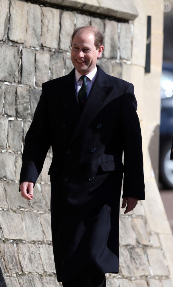 Le prince Edward lors de la messe de Pâques à Windsor le 31 mars 2013.