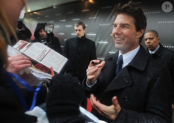 Tom Cruise lors de l'avant-première du film Oblivion à Moscou le 1er avril 2013