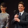 Olga Kurylenko et Tom Cruise lors de l'avant-première du film Oblivion à Moscou le 1er avril 2013