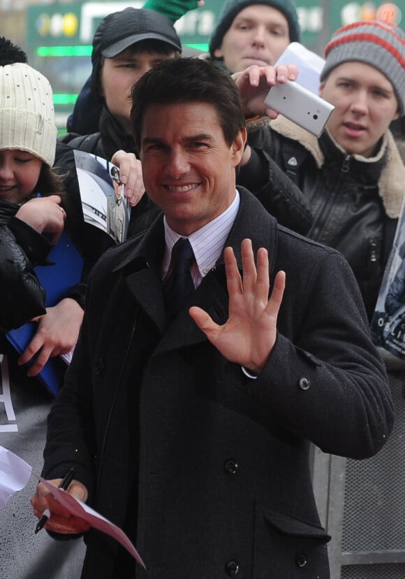 Tom Cruise lors de l'avant-première du film Oblivion à Moscou le 1er avril 2013