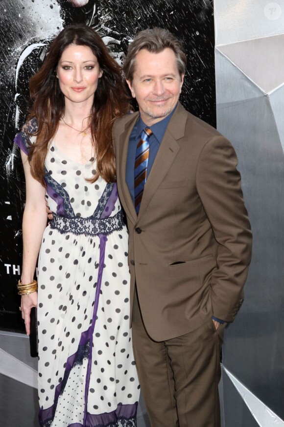 Gary Oldman et sa femme Alexandra Edenborough à New York le 16 juillet 2012