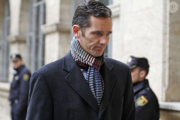 Iñaki Urdangarin au tribunal de Palma de Majorque le 23 février 2013 dans le cadre de l'affaire Noos.