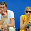 Cristina d'Espagne et son époux Iñaki Urdangarin en août 2008 lors des JO de Pékin.