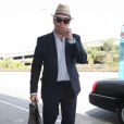 Michael Weatherly arrive à l'aéroport de Los ANgeles le 11 may 2012