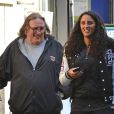 Gérard Depardieu va dejeuner avec sa fille Roxane (20 ans) à New York, le 5 avril 2013 alors qu'il etait convoqué le même jour au tribunal à Paris pour conduite en etat d'ivresse.