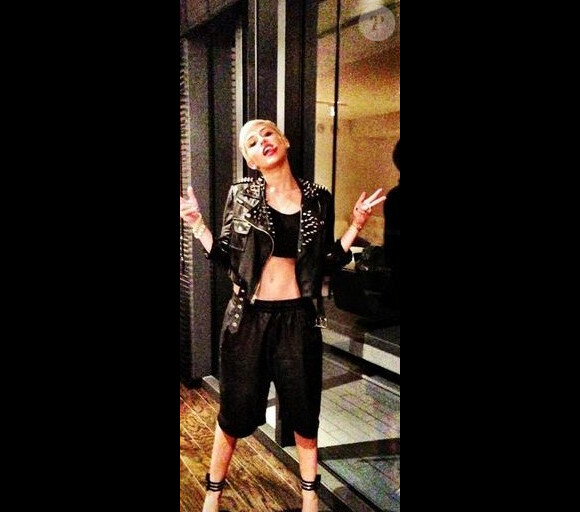 Miley Cyrus a posté des photos de son séjour à Miami sur son profil Twitter, le 6 avril 2013.