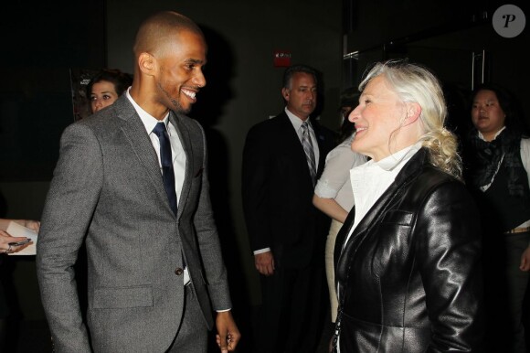 Eric West et Glenn Close à l'avant-première de Disconnect à New York, le 8 avril 2013.