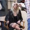 Taylor Momsen, sur le tournage d'un clip dans les rues de New York, le 9 avril 2013.