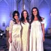 Sonia Lacen, Natasha St-Pier et Elisa Tovati en showcase pour la sortie de l'album Thérèse-Vivre d'amour (prévue le 22 Avril 2013) à la Chapelle Sainte Thérèse de la Fondation des Apprentis d'Auteuil à Paris, le 10 avril 2013.