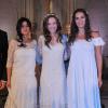 Sonia Lacen, Natasha St-Pier et Elisa Tovati en concert pour la sortie de l'album Thérèse-Vivre d'amour (prévue le 22 Avril 2013) à la Chapelle Sainte Thérèse de la Fondation des Apprentis d'Auteuil à Paris, le 10 avril 2013.