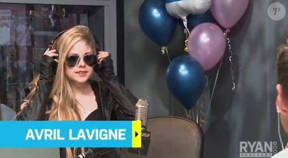 Avril Lavigne a parlé de son mariage avec le chanteur Chad Kroeger au micro de l'animateur Ryan Seacrest, le 9 avril 2013.