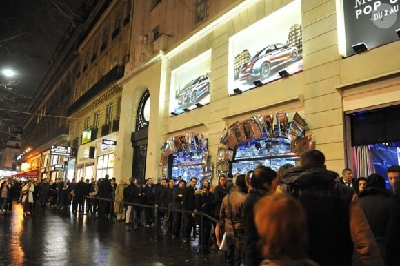 Soirée organisée par Mercedes-Benz dans son pop-up store à Paris pour le lancement de la nouvelle Classe A, le 11 avril 2013.