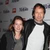 David Duchovny, sa fille Madelaine Duchovny et une amie à la première de Matilda The Musical au Shubert Theatre à New York, le 11 avril 2013.