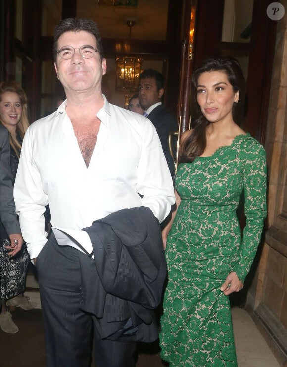 Simon Cowell et son ancienne petite amie Mezhgan Hussainy lors de la soirée My Beautiful Ball organisée à Londres le jeudi 11 avril 2013.