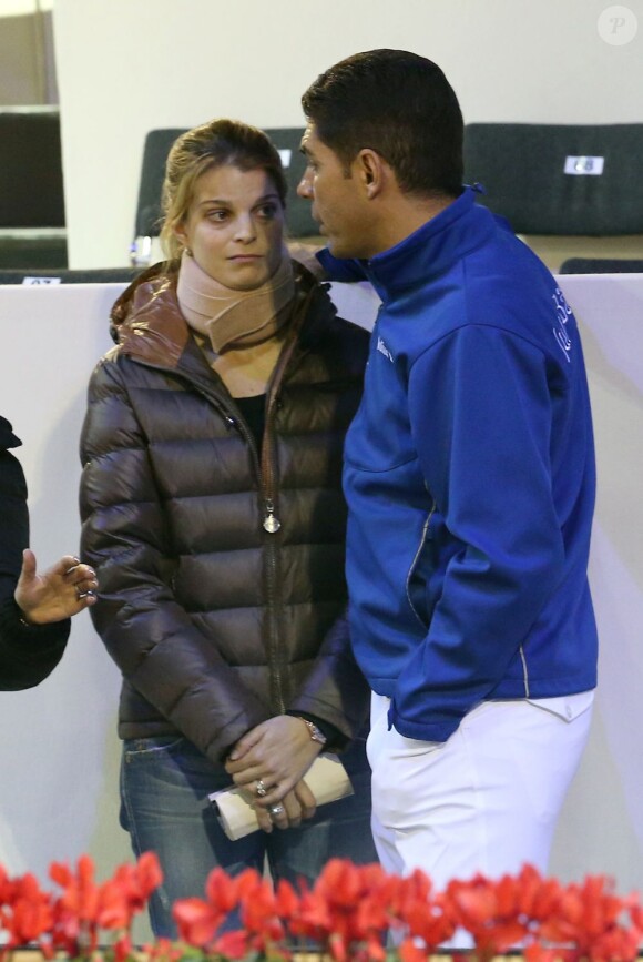 Athina Onassis et son mari Alvaro de Miranda lors du Gucci Paris Masters 2012 à Villepinte le 1er decembre 2012.