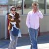 Exclusif - Lara Flynn Boyle, squelettique, et son mari Donald Ray Thomas II se rendent dans une clinique à Beverly Hills, le 16 avril 2013.