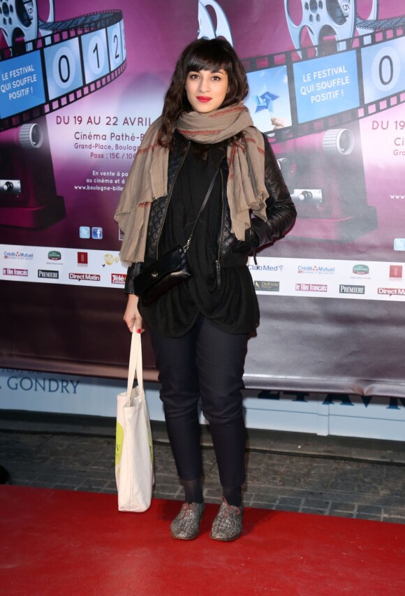 Camélia Jordana lors de la soirée d'ouverture du Festival international du film de Boulogne-Billancourt, le 19 avril 2013