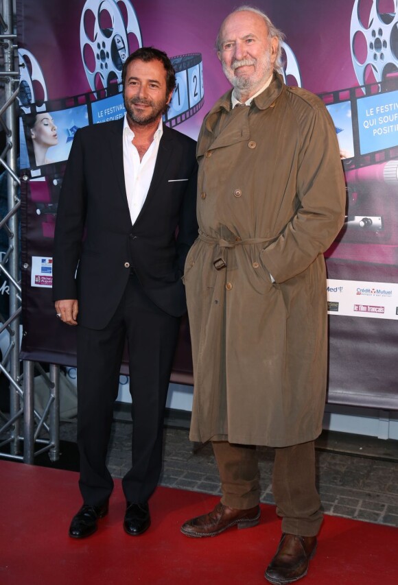 Jean-Pierre Marielle et Bernard Montiel lors de la soirée d'ouverture du Festival international du film de Boulogne-Billancourt, le 19 avril 2013
