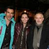 EXCLU : Adeline Blondieau, son compagnon Laurent Hubert, Bernard Montiel et Jean-Jacques Beinex lors de la soirée d'ouverture du Festival du film international de Boulogne-Billancourt, le 19 avril 2013