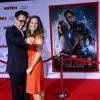 Robert Downey, Jr. et son épouse Susan lors de l'avant-première du film Iron Man 3 à Hollywood (Los Angeles) le 24 avril 2013
