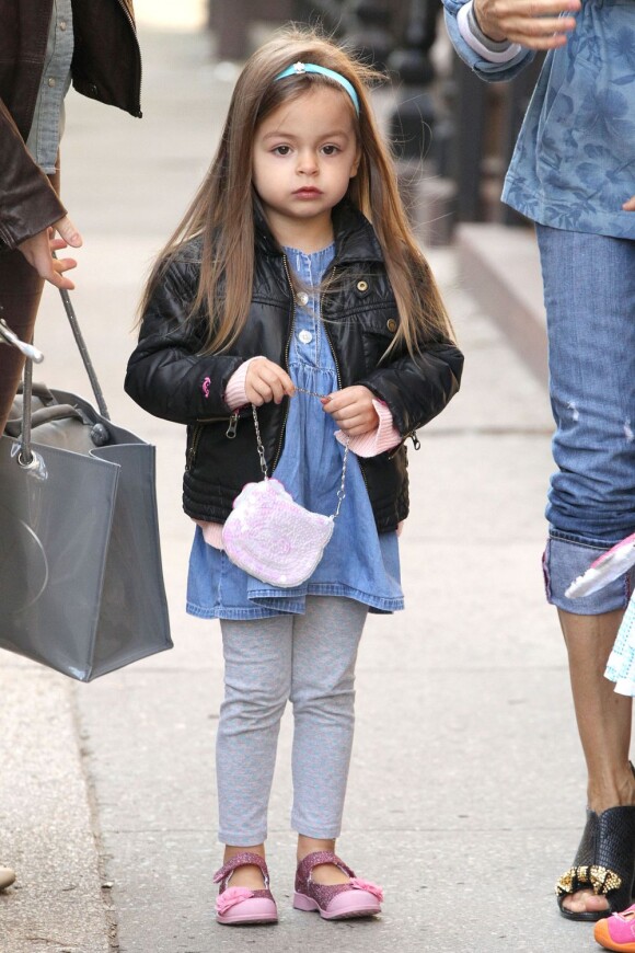 Sarah Jessica Parker is spotted taking the twins Marion and Tabitha - who had matching hello kitty bags - to school, in New York City, NY, USA on APril 26, 2013. Photo by Freddie Baez/Startraks/ABACAPRESS.COM26/04/2013 - New York City