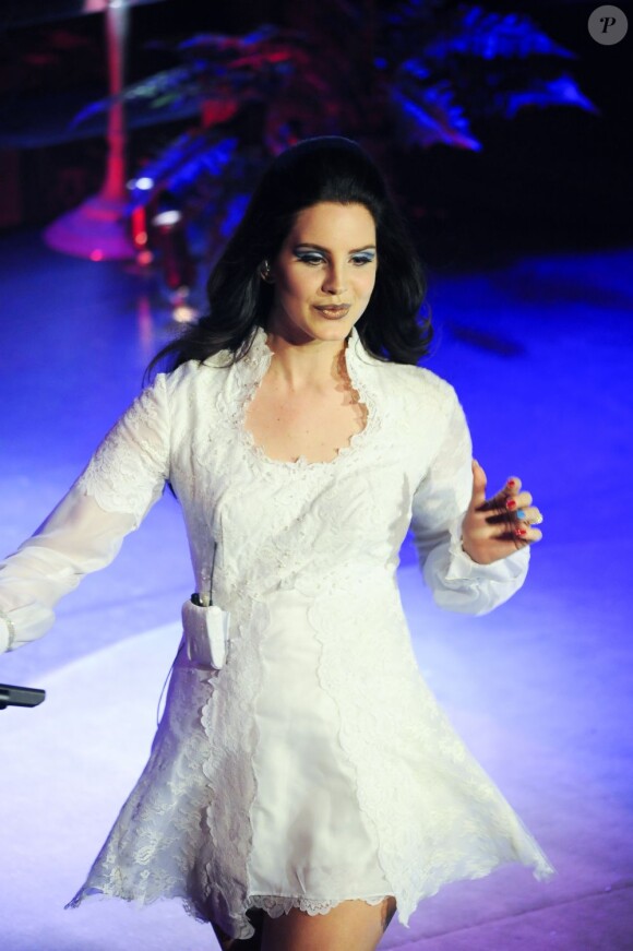 Lana Del Rey en concert à l'Olympia à Paris, le 27 avril 2013 dans le cadre de son Paradise Tour.