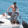 Exclusif - NO WEB - NO BLOG - Patrick Dempsey en famille sur un yacht aux Caraïbes  For germany call for price - Please hide children face prior publication Exclusive - Patrick Dempsey and his family go for a swim off a yacht on May 17, 2013 while vacationing in the Caribbean. After cooling off in the water, Patrick swam back on board and rubbed sunscreen all over his wife Jill! NO INTERNET USE WITHOUT PRIOR AGREEMENT17/05/2013 - Caraibes