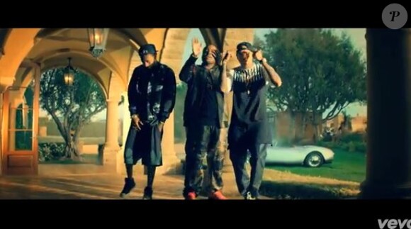 Sean Kingston, Chris Brown et Wiz Khalifa dans le clip de la chanson Beat It, le nouveau titre de Sean Kingston.