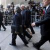 Dominique Strauss-Kahn sortant du tribunal de Manhattan à New York, le 23 août 2011. Les poursuites pesant contre DSK viennent d'être abandonnées.