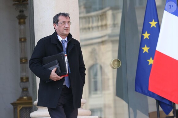 Francois Lamy lors de la sortie du Conseil des Ministres au palais de l'Elysée à Paris le 3 avril 2013