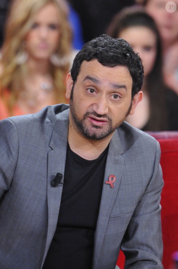 Cyril Hanouna à l'enregistrement de l'émission Vivement Dimanche à Paris, le 3 avril 2013 et qui a été diffusée le 7 avri 2013. L'animateur a estimé que la France finira dans les derniers au concours de l'Eurovision.