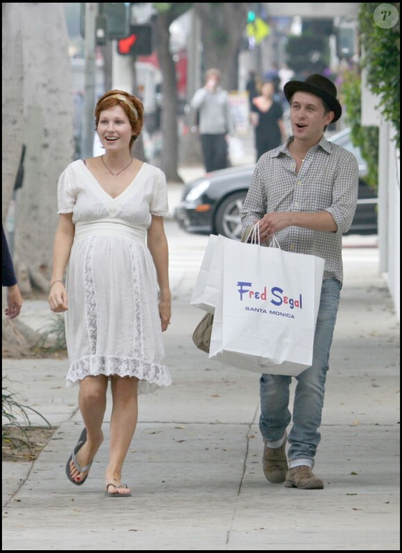 Exclu : Mark Owen et son épouse Emma Ferguson à Los Angeles, le 12 septembre 2008.