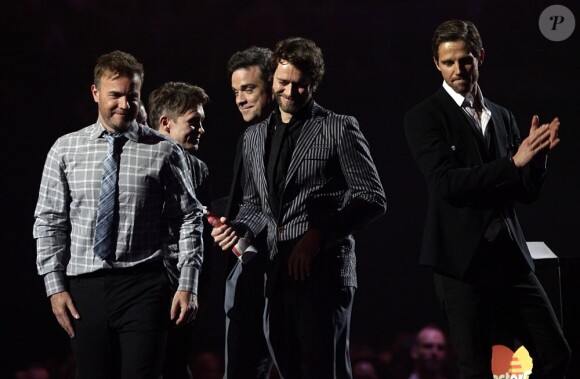 Take That aux Brit Awards à Londres le 15 février 2011.