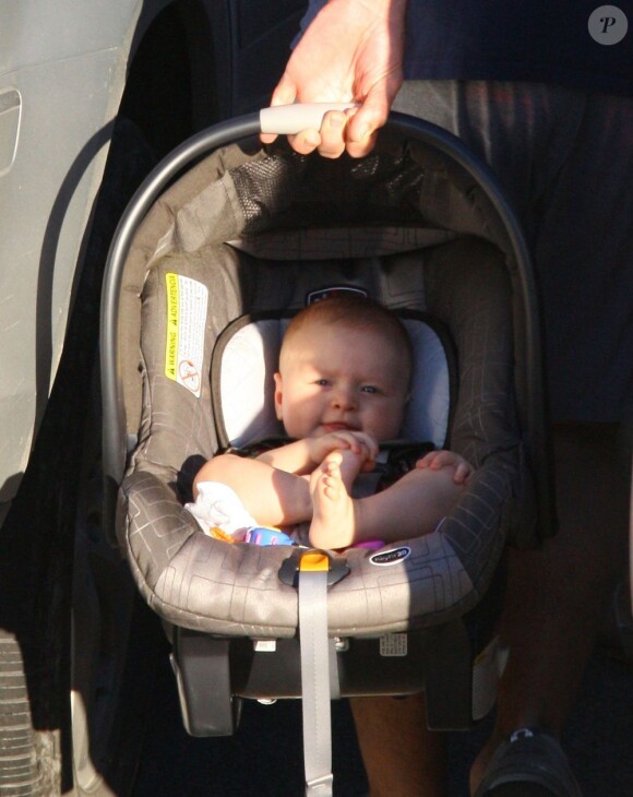 Kelsey Grammer, sa femme Kayte et leur petite fille Faith quittent un spa à Beverly Hills, le 31 janvier 201.