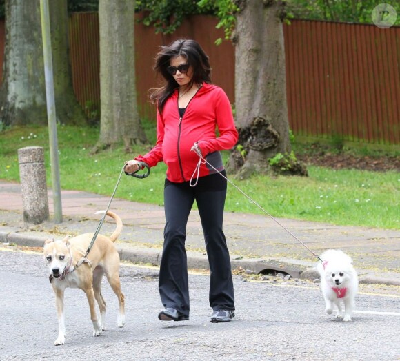 Jenna Dewan-Tatum promène ses chiens dans les rues de Londres, le 13 mai 2013.