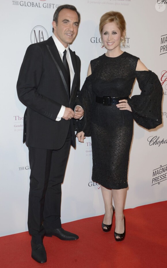 Nikos Aliagas et Lara Fabian à la 4e édition du Global Gift Gala au George-V à Paris le 13 mai 2013.